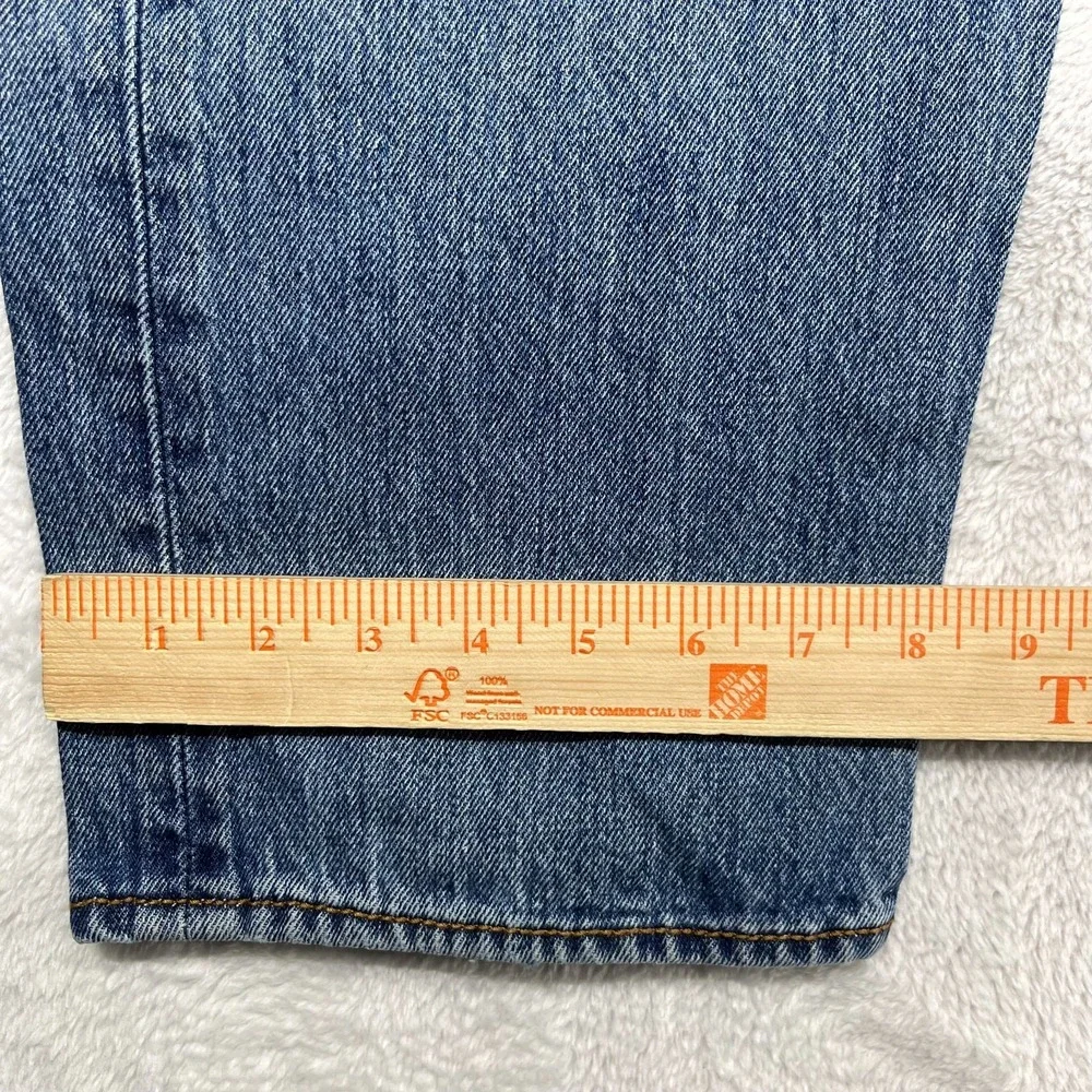 Levi's 501 Jeans Blue Denim‎ Mid Rise Classic Straight Button Fly 38X31 - Flaws
